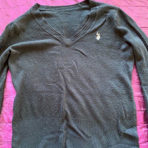 US Polo Assn Navy V neck Sweater - Picture 1 of 4